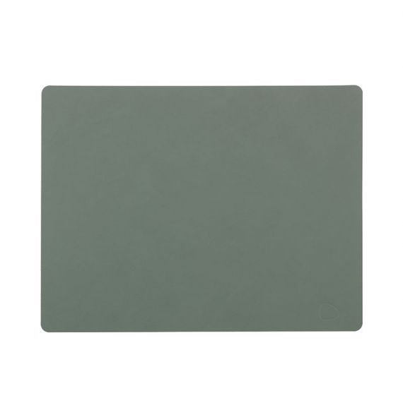 Linddna - Placemat leder square NUPO pastel green 35cm x 45cm