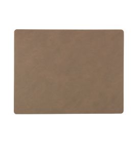 Linddna - Placemat leder square NUPO brown 35cm x 45cm