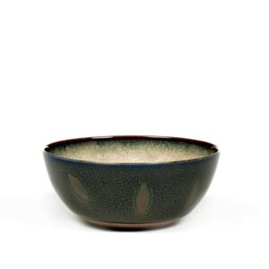 SERAX ANITA LE GRELLE BOWL M D13,7 H6 MISTY GREY / DARK BLUE