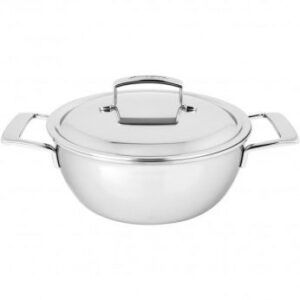 Demeyere SILVER conische sudderpot met dubbelwandig deksel