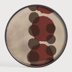 Ethnicraft Layered Dots glazen dienblad 48cm