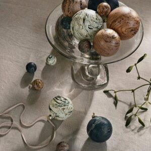 FERM LIVING Marble Baubles M - set van 4