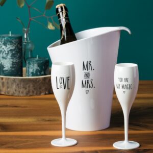 Koziol Superglas Bedrukte Champagneglazen - Love is in the air