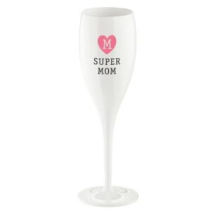 Koziol Superglas Bedrukte Champagneglazen - Super mom