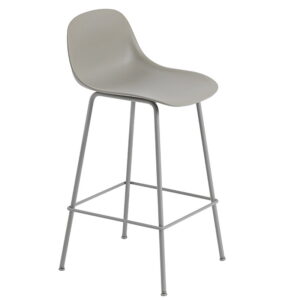 Muuto Fiber barstool tube base h65 grey/grey