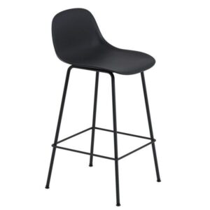 Muuto Fiber counter stool h65 tube base black
