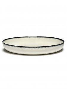 SERAX HOOG BORD D27 CM DÉ OFF-WHITE/BLACK VAR A ANN DEMEULEMEESTER