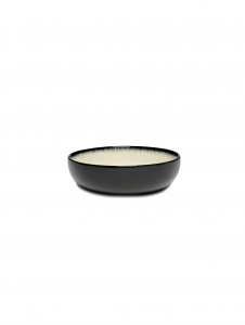 SERAX HOOG BORD D13 CM DÉ OFF-WHITE/BLACK VAR D ANN DEMEULEMEESTER