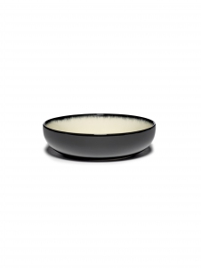 SERAX HOOG BORD D15,5 CM DÉ OFF-WHITE/BLACK VAR D ANN DEMEULEMEESTER