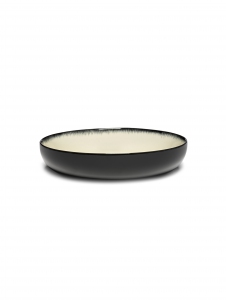 SERAX HOOG BORD D18,5 CM DÉ OFF-WHITE/BLACK VAR D ANN DEMEULEMEESTER