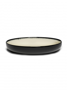 SERAX HOOG BORD D24 CM DÉ OFF-WHITE/BLACK VAR D ANN DEMEULEMEESTER