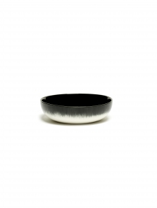 SERAX HOOG BORD D13 CM DÉ OFF-WHITE/BLACK VAR B ANN DEMEULEMEESTER