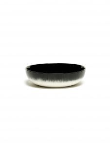 SERAX HOOG BORD D15,5 CM DÉ OFF-WHITE/BLACK VAR B ANN DEMEULEMEESTER