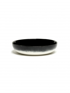 SERAX HOOG BORD D18,5 CM DÉ OFF-WHITE/BLACK VAR B ANN DEMEULEMEESTER