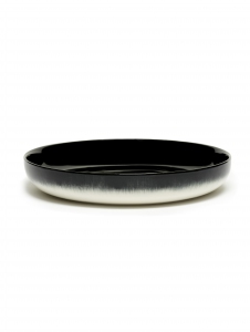 SERAX HOOG BORD D24 CM DÉ OFF-WHITE/BLACK VAR B ANN DEMEULEMEESTER