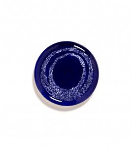 SERAX Ottolenghi Feast bord lapis lazuli swirl - dots wit L