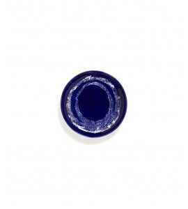 SERAX Ottolenghi Feast bord lapis lazuli swirl - dots wit S