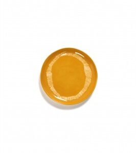 SERAX Ottolenghi Feast bord sunny yellow swirl - stripes wit M