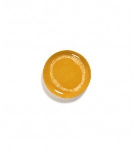 SERAX Ottolenghi Feast bord sunny yellow swirl - stripes wit S