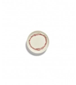 SERAX Ottolenghi Feast bord wit swirl stripes rood XS