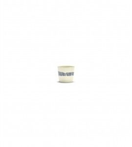 SERAX Ottolenghi Feast espressokopje white swirl - stripes blauw