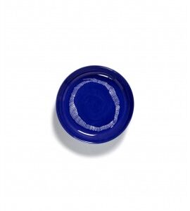 SERAX Ottolenghi Feast hoog bord lapis lazuli swirl - stripes wit
