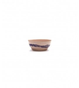 SERAX Ottolenghi Feast kom delicious pink swirl stripes blue S