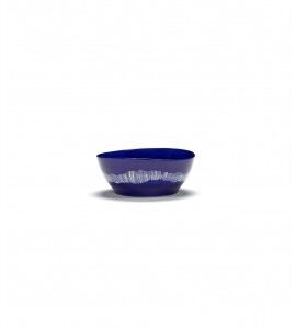 SERAX Ottolenghi Feast kom lapis lazuli swirl - stripes wit