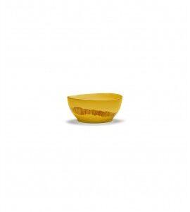 SERAX Ottolenghi Feast kom sunny yellow swirl - stripes rood