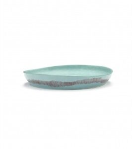 SERAX Ottolenghi Feast serveerschaal azure swirl - stripes rood M