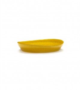SERAX Ottolenghi Feast serveerschaal sunny yellow swirl - dots zwart