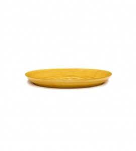 SERAX Ottolenghi Feast serveerschotel sunny yellow swirl - dots zwart