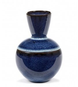 Serax Pascale Naessens POTJE MET DEKSEL °1 L DONKERBLAUW PURE