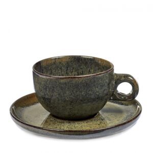SERAX SERGIO HERMAN CAPPUCCINO TAS 25CL SURFACE MET ONDERTAS INDI GREY