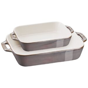 Staub Ceramic gratineerschalen ancient grey s/2