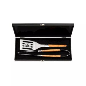 STYLE DE VIE Luxury Line barbecue set olijfhout