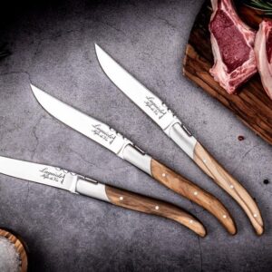 STYLE DE VIE Luxury Line Steakmessen Olijfhout