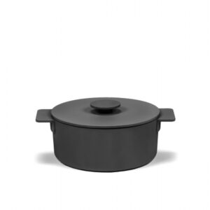 SERAX SERGIO HERMAN SURFACE POT ENAMEL CAST IRON BLACK D23 - 3L