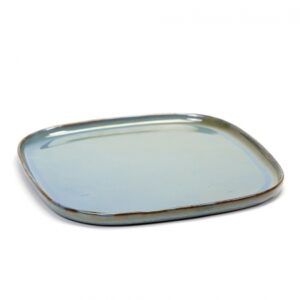 SERAX ANITA LE GRELLE SQUARE PLATE LARGE 25,4X25,4 H1,5 CM SMOKEY BLUE