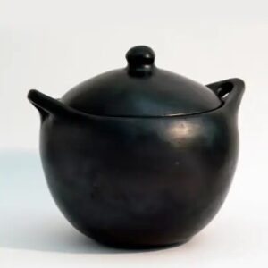 Black Pottery kookpot met deksel 4