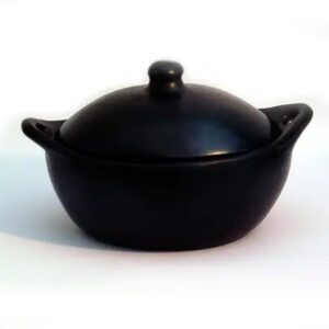 Black Pottery oval frying pan