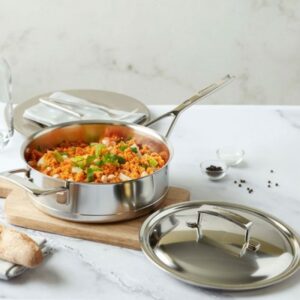 DEMEYERE Silver Lage sauteuse met dubbelwandig deksel
