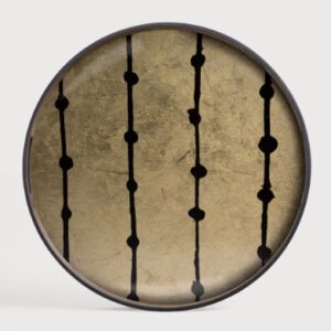 Ethnicraft Gold Leaf glazen dienblad 48cm