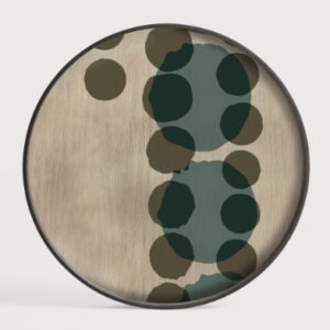 Ethnicraft Layered Dots glazen dienblad 61cm