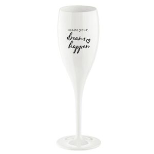 Koziol Superglas Bedrukte Champagneglazen - Think less love more