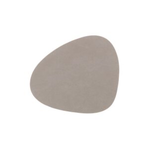Glas coaster set van 4 leder curve NUPO