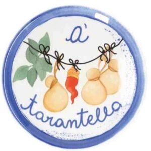 Rose & Tulipani Aumm pizzabord A Tarantella blauw