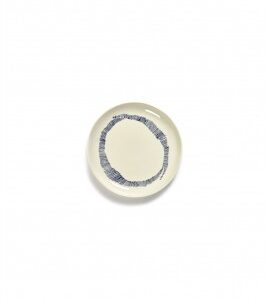 SERAX Ottolenghi Feast bord wit swirl - stripes blauw S