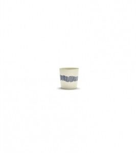 SERAX Ottolenghi Feast koffiekop white swirl - stripes blauw