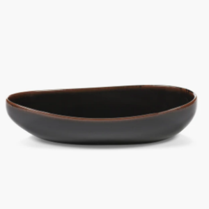 Serax Uncharted Out of Lines Serving Bowl ovaal Black Brown